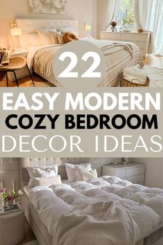 two easy modern cozy bedroom decor ideas