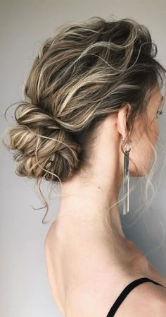 Texture Updo, Textured Low Bun, Grad Hairstyles, Messy Hair Look, Updo Hairstyle, Prom Updos