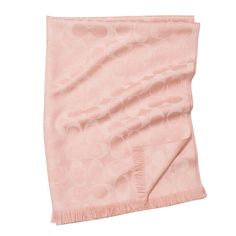 See our other items See our other items NWT F86011 Blush Pink Coach Women's Signature C Scarf Wool & Silk Seagrass  DETAIL 70% wool, 20% Silk 65.5" * 24 " About Us: Thank you for your interest! We strive to provide top quality, satisfactory products to all of our customers.  We sell only new, 100% authentic, high quality items. We appreciate your business and want you to be completely happy with your purchase.  As evidenced by our stellar 5 star feedback history, we take the satisfaction of our Coach Scarf, Coach Fashion, Green Silk Scarf, Blue Silk Scarf, Silk Purse, Scarf Wool, Merino Wool Scarf, Square Silk Scarf, Polka Dot Shorts