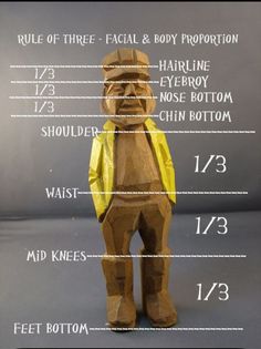 an image of a wooden toy with instructions for the body and parts to make it look like a man