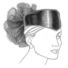 Frivolous Fancy Hat Pattern - Judith M Millinery Supply House Fur Hat Pattern, Cloche Hat Pattern, Horsehair Braid, Hat Sewing Pattern, Hat Sewing, Millinery Supplies, Hat Patterns To Sew, Faux Fur Hat, Jewelry Illustration