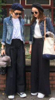 Mode Edgy, Looks Jeans, Asian Street Style, Looks Street Style, Autumn Street Style, 가을 패션, Denim Jackets, Looks Style, Mode Inspiration