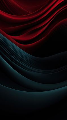 an abstract red and black background with wavy lines in the foreground, as well as dark blue waves