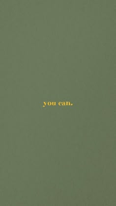 the words you can are written in yellow on a green background