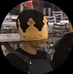 a man with a crown on his head