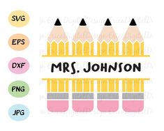 the teacher's pencils and crayons svg file