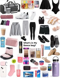 sorry no links (most items you can find at D2D or amazon)! Just Ideas! Ballet Fits, Baby Dance, Dancer Workout, Dancing Baby, Dance Bag, Theatre Kid, Essential Bag, Beach Aesthetic