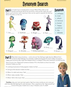 an activity sheet for children to learn how to read the characters from inside out - character search