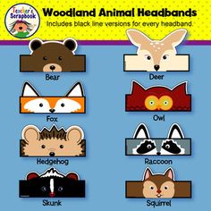 woodland animal headbands for children