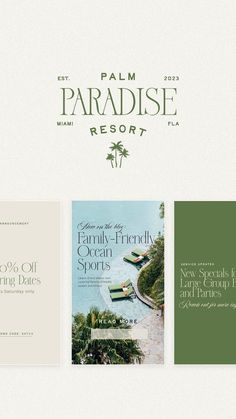 the palm paradise resort website design