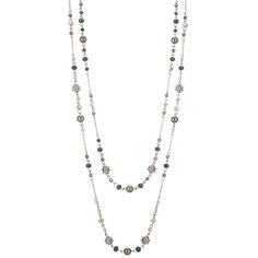 PRICES MAY VARY. Stylish Design: This intricately detailed black chain necklace is skillfully strung with sparkling crystals and lustrous pearls, adorned with silver metal flower accents, blending elegance, vintage charm, and sophistication Excellent quality: This beaded necklace necklace is made of crystals, pearls and high quality alloy. Each bead is carefully selected for superior quality and luster. The silver chain is precision crafted and durable for long-lasting wear Easy to Pair: Owning Multi-strand Beaded Chain Long Necklace In Costume Jewelry Style, Vintage Silver Beaded Long Necklace, Bohemian Multi-strand Long Necklace With Faceted Beads, Bohemian Silver Multi-strand Crystal Necklaces, Black Chain Necklace, Bohemian Hand-strung Sterling Silver Beaded Necklace, Flower Costume, Long Silver Necklace, Black Bead Necklace