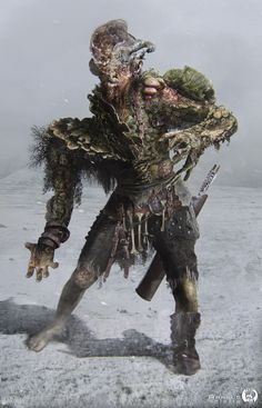 an image of a zombie walking in the snow