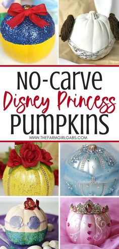 no - carve disney princess pumpkins are so cute and easy to make