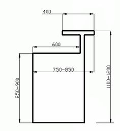 the drawing shows an image of a square, rectangular and rectangle shaped object with measurements