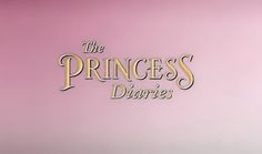 the princess diaries logo on a pink wall