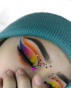 ➫ STONEXOXSTONE ➬ YOUTUBE|IG|PIN|TUMBLR Colour Eye Makeup, Extreme Make-up, Make Carnaval, Creative Makeup Looks, Festival Makeup, Glam Makeup