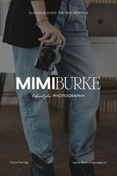 a person holding a camera in their hand with the words mmmburke on it