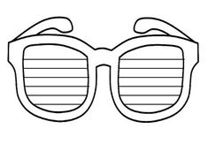 a pair of glasses that have been drawn in the shape of a rectanglel