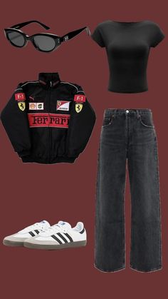 Race Jacket Outfit, Ferrari Jacket Outfit, Racing Jacket Outfit, Mercedes Mclaren, Jacket For Winter