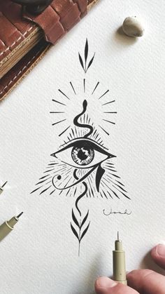 Eye Sternum Tattoo, Egyptian Snake Tattoo, Snake Eye Tattoo, Snake Tattoos For Women, Earthy Tattoos, Tattoo Concepts, Sternum Tattoo, Discreet Tattoos, All Seeing Eye