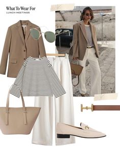 Shopping • Instagram Hermes Oran Outfit, Cream Blazer Outfits For Women, Trousers Outfit Work, Cream Trousers Outfit, Cream Blazer Outfit, Beige Blazer Outfit, Blazer Outfits For Women, Transition Outfits