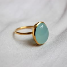 Aqua Chalcedony Ring 925 Sterling Silver Ring Gold Plated - Etsy Aqua Chalcedony Ring, Ring Proposal, Chalcedony Ring, Everyday Ring, Aqua Chalcedony, Everyday Rings, Jewelry Lookbook, Pinky Ring, Ring Gold