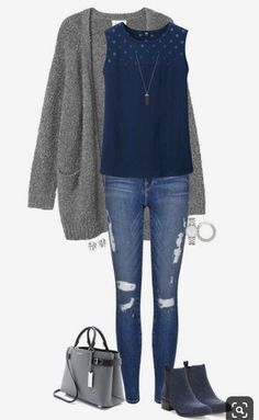 Cooler Style, Stitch Fix Outfits, Grey Cardigan, Fall Winter Outfits, Work Casual, Look Fashion