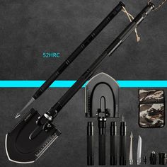 Tactical Shovel Set with Case - Blue Force Sports Car Survival Kits, Tactical Shovel, Survival Equipment, Wilderness Survival, Fishing Tools, Survival Tools, Snow Shovel, Camping And Hiking, Shovel