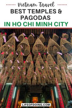 Coiled incenses hanging from the ceiling of Thien Hau Temple in Ho Chi Minh City, Vietnam Buddhist Temples, Vietnam Food, Buddhist Temple, Ho Chi Minh City, Ho Chi Minh, Where To Go, Trip Planning