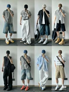 Men Asian Outfit, Simple Aesthetic Outfits For Men, Men Outfit Korean Style, Fashionable Mens Outfits, Asian Male Fashion Street Style, Japanese Street Fashion Men Tokyo, Male Asian Fashion, Casual Japanese Outfits Men