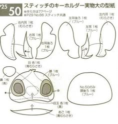 the instructions for how to make an animal's head and neck with different shapes