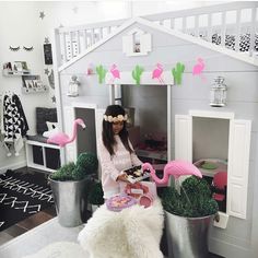 One day this will be my Emma's room Play Houses, One Day, Loft Bed, Toddler Bed, Decor Styles, Light Fixtures, Kids Room, Gallery Wall, Home Improvement