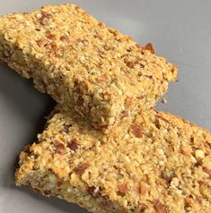 two granola bars stacked on top of each other