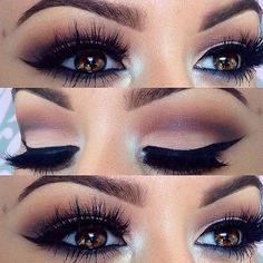 Really need to learn how to do my eyes like this, Looks amazing!:O Makeup Cantik, Make Up Inspiration, Smink Inspiration, Dramatic Eyes, Makijaż Smokey Eye, Makeup Guide, Makeup Looks For Brown Eyes, Beat Face