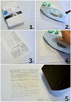 the instructions for how to use an iron on a sheet of paper with green buttons