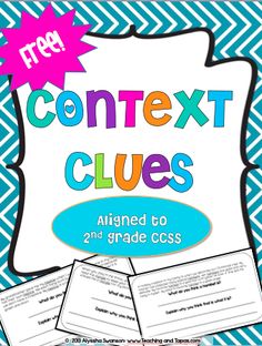 a poster with text that says, free next clues aligned to 2nd grade ccss