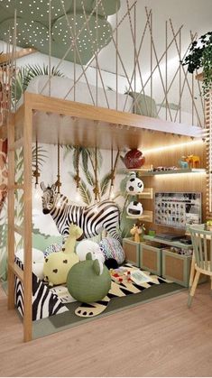 Animal-themed Kids Bedroom Kids Jungle Room, Design Ložnic, Safari Room, Circu Magical Furniture, Magical Furniture, Cool Kids Rooms, Cool Kids Bedrooms, Decor Ideas Bedroom, Modern Kids Bedroom