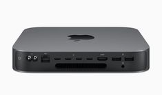 an apple mac mini computer is shown in front of a white background with no image on it