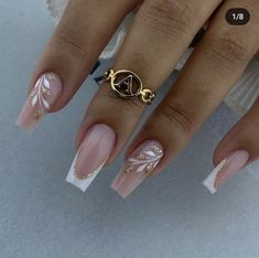 Nailart Tutorial, Fancy Nails Designs, Ombre Acrylic Nails, Gel Nails Diy, Girly Acrylic Nails, Simple Acrylic Nails, Classy Acrylic Nails, Acrylic Nails Coffin Pink, Pretty Nail Art