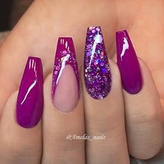 Fall Acrylic, Designer Nails, Purple Acrylic Nails, Finger Nails, Super Nails, Coffin Nails Long, Nail Swag, Trendy Nail Design, Nail Designs Glitter