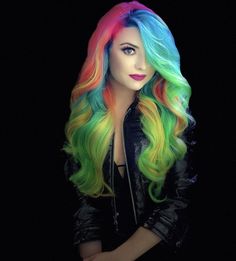 Rainbow Hair Color, Hippie Fashion, Colorful Life, Rainbow Hair, Hippie Style, Beautiful Hair, Aurora Sleeping Beauty, Mermaid, Hair Color