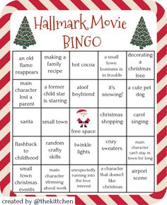 a christmas movie bingo game for kids