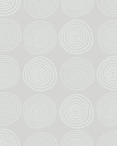 a gray and white wallpaper with circles in the middle, on a light grey background