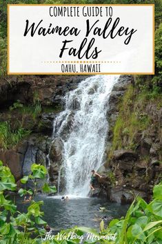 waterfall with text overlay reading complete guide to waina valley falls