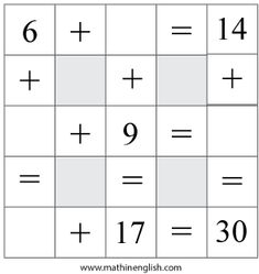 a square with numbers on it