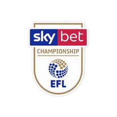 the sky bet championship logo is shown on a white background with blue and red lettering