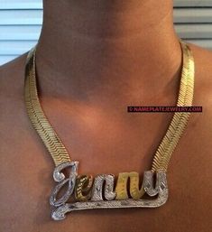 Great Shopping 14K Gold Overlay 10mm Oversized HERRINGBONE Name Necklace- Huge 3 inch name, Fashion Jewelry Men Swag, Diamond Cross Necklace Gold, Trendy Watches, Floating Necklace, Crown Tattoo, Herringbone Chain, Lock Necklace, Diamond Choker, Triangle Necklace