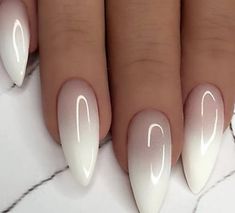 Ombre Nail Polish, Colorful Nails, Her Nails, Ombre Nail Designs, White Nail, Dream Nails