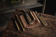 The EDC Slip 3-Up will stow and protect your favorite everyday carry items in style. Choose from our standard leather options, and keep an eye on our Limited Runs for unique leather drops. Also available in a 2-Up. ... 4.5 Wide x 5.25 Tall Pocket Widths: 1" Left, 2" Center, 1.5" Right. 4/5oz Full Grain Leather Hand saddle stitch Tanneries include Wickett & Craig, Tasman and Horween Also available in a 2-Up. Pairs with our EDC Bead. Handmade Leather Work, Horween Chromexcel, Saddle Stitch, Pocket Organizer, Leather Work, Everyday Carry, An Eye, Handmade Leather, Leather Working