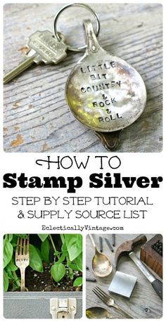 the cover of how to stamp silver by step - by - step instructions and supply source list